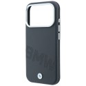 Etui BMW Sign Inclined Deboss Letters MagSafe do iPhone 18 Pro / 17 Pro szary