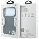 Etui BMW Sign Inclined Deboss Letters MagSafe do iPhone 18 Pro / 17 Pro szary