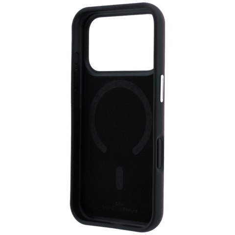 Etui BMW Sign Inclined Deboss Letters MagSafe do iPhone 18 Pro Max / 17 Pro Max bordowy