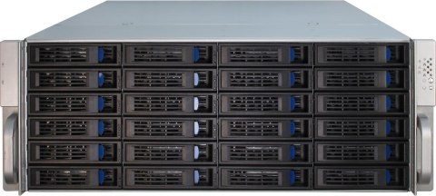 Inter-Tech 4U-4424 Rack Czarny, Srebrny