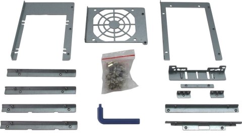 Inter-Tech 4U-4424 Rack Czarny, Srebrny