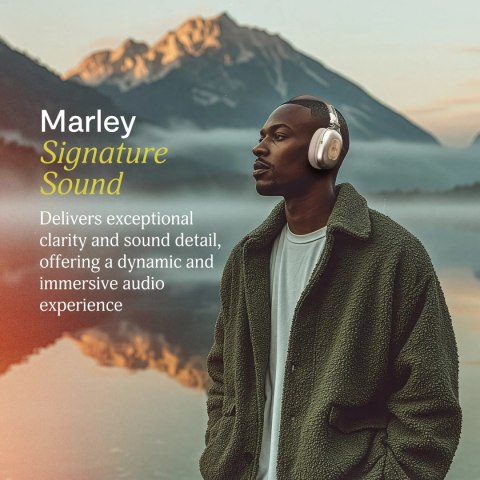 Słuchawki Marley | Positive Vibration Rebel | Bluetooth | ANC | Kremowy