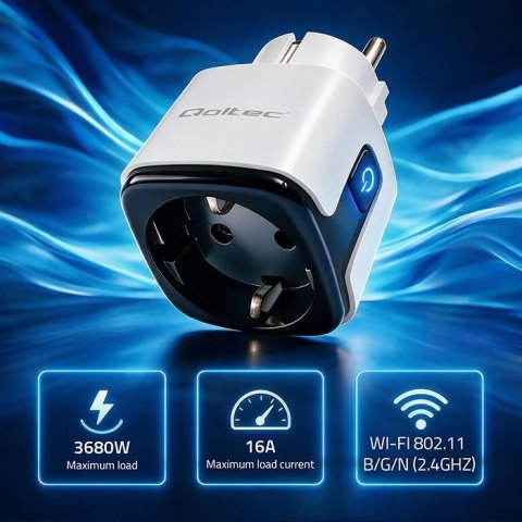 Inteligentne gniazdko Qoltec Wi-Fi 16A