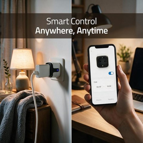 Inteligentne gniazdko Qoltec Wi-Fi 16A