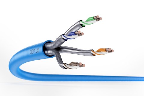 Kabel sieciowy DIGITUS bulk - 100 m - light blue