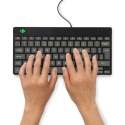 R-Go Tools Ergonomiczna R-Go Compact Break klawiatura, z oprogramowaniem do robienia przerw, QWERTY (UK), przewodowa, czarna
