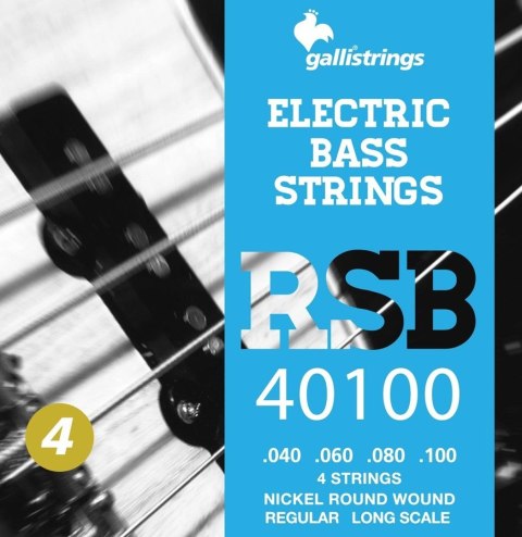 Galli RSB40100 - struny do gitary basowej .040-.100, niklowana owijka roundwound