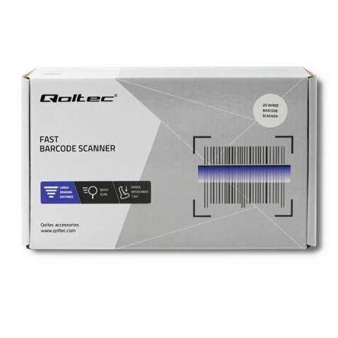QOLTEC CZYTNIK KODÓW KRESKOWYCH 1D I 2D | USB