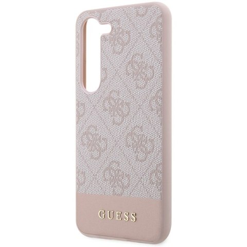 Guess GUHCS23SG4GLPI S23 S911 różowy/pink hard case 4G Stripe Collection