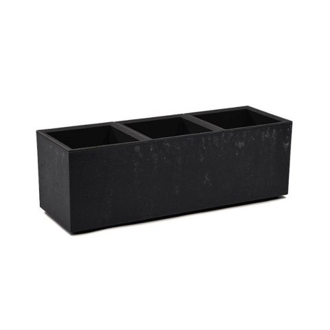 FLOWERPOT PLASTIC KARO 90X30X30CM BLACK