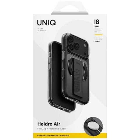Etui UNIQ Heldro Air do iPhone 18 Pro / 17 Pro Magclick Charging tinted smoke