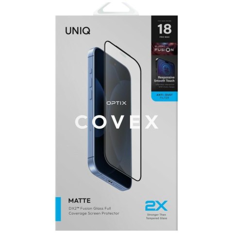 Szkło hartowane UNIQ Optix Covex Matte DX2 do iPhone 18 Pro Max