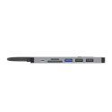 UNITEK HUB USB-C H1118A; USB-A x3, USB-C, HDMI, SD, microSD
