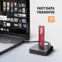 Axagon ADSA-M2C11 stacja dokująca do dysków twardych USB 3.2 Gen 2 (3.1 Gen 2) Type-C Czarny