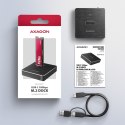 Axagon ADSA-M2C11 stacja dokująca do dysków twardych USB 3.2 Gen 2 (3.1 Gen 2) Type-C Czarny