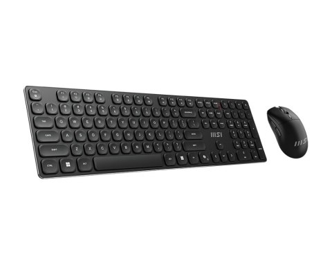 MSI FORGE K210 WIRELESS COMBO klawiatura Dołączona myszka Dom/Biuro USB Czarny
