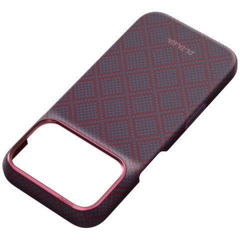 Etui PITAKA Edge Case Argyle MagSafe do iPhone 18 Pro / 17 Pro niebiesko-czerwony