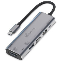 MediaRange MRCS511 huby i koncentratory USB Type-C 480 Mbit/s Srebrny