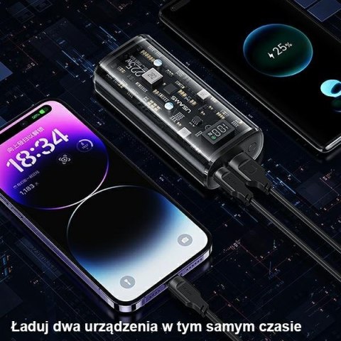 USAMS Powerbank 9000mAh PD 20W QC3.0+PD Dual-Port Fast Charge czarny/black 10KCD18901(US-CD189)