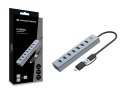 Conceptronic HUBBIES21G huby i koncentratory USB 3.2 Gen 1 (3.1 Gen 1) Type-A 5000 Mbit/s Szary