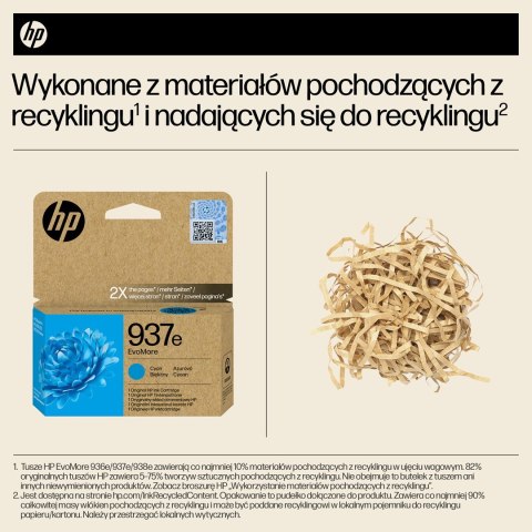HP Oryginalny błękitny tusz 937e EvoMore