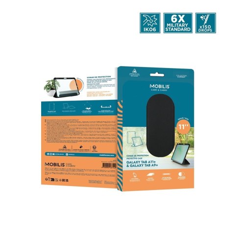 Mobilis 060021 etui na tablet 27,9 cm (11") Etui z klapką Czarny, Przezroczysty