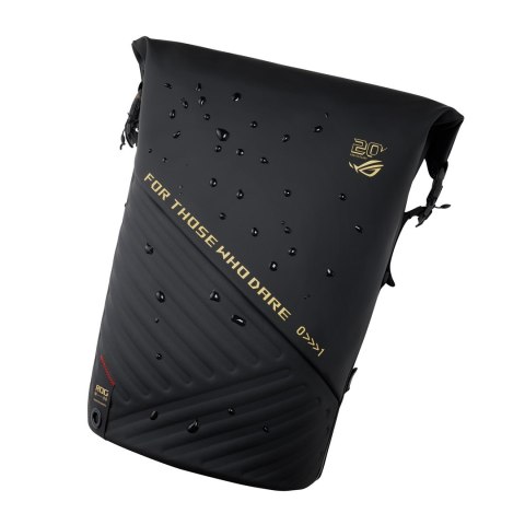 ASUS ROG SLASH Backpack Edition 20 plecak Plecak rolowany Czarny Poliester, Skóra woskowana (Pull Up)
