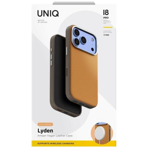 Etui UNIQ Lyden DS do iPhone 18 Pro / 17 Pro Magclick Charging piaskowy