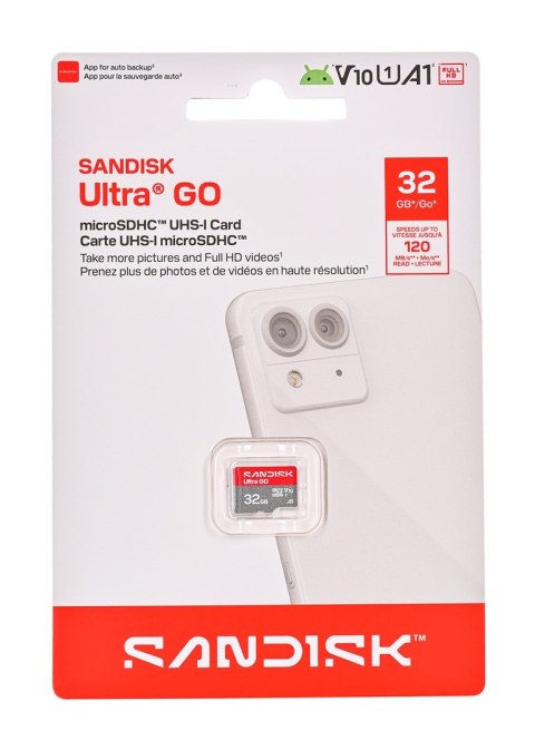 Sandisk Ultra Go microSD UHS-I 32GB MicroSD 120MB/s(R)