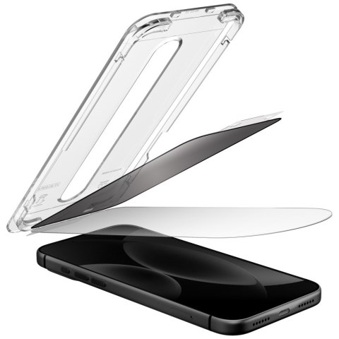 Szkło hartowane UNIQ Optix SwiftFit Privacy DX2 do iPhone 18 Pro Max z aplikatorem