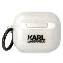 Karl Lagerfeld KLA3HNKCTGT Airpods 3 cover transparent Gliter Karl&Choupette