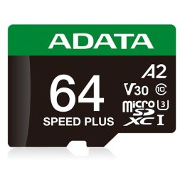 ADATA Speed Plus MicroSDXC 64 GB Class 3 UHS-I/U3 A2 V30