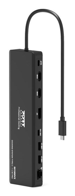 Port Designs PORT Connect Mobilna stacja dokująca 1 X 4K USB-C 9 urządzeń 100 W