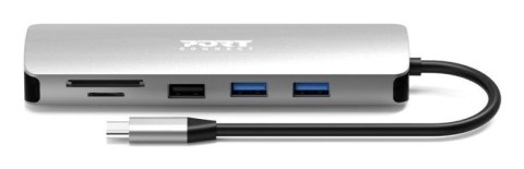 Port Designs 900164 stacja dokująca Przewodowa USB 3.2 Gen 1 (3.1 Gen 1) Type-C Stal nierdzewna
