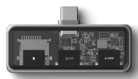 Satechi USB-C PD Mobile XR Hub i czytnik kart MicroSD gwiezdny szary