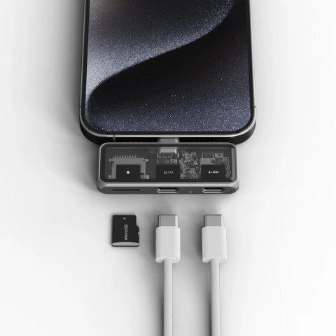 Satechi USB-C PD Mobile XR Hub i czytnik kart MicroSD gwiezdny szary