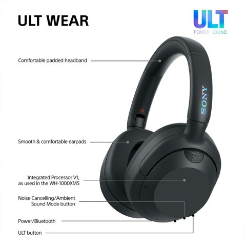 Słuchawki SONY WH-ULT900NB czarne (OUTLET)