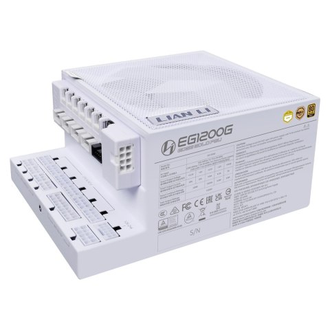 Lian Li EDGE GOLD 1200 80 PLUS Gold Netzteil, PCIe 5.1, ATX 3.1 - 1.200 Watt, weiß, inkl. USB-Hub