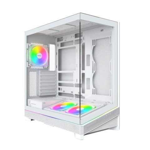 Montech Sky 3 PC Case, Midi Tower, ATX, ARGB, Tempered Glass - White