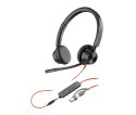 Poly Blackwire 3325 Stereo USB-C Headset +3.5mm Plug +USB-C/A Adapter