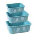 Stoneline | Awave Set of storage box | 21941 | Storage box | Capacity L | 3 pc(s) | Dishwasher proof | Turquoise