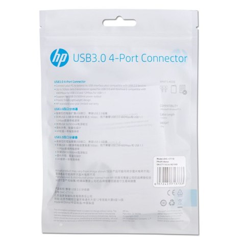 USB (3.0) hub 4-port, DHC-CT110, czarny, Hewlett-Packard