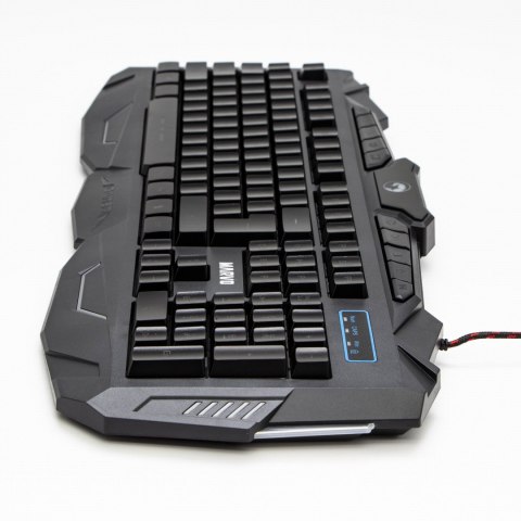 Marvo KM400, Zestaw klawiatur + mysz i podkładka dla graczy, CZ/SK, do gry, membranowa typ przewodowa (USB), czarna, podświetlon