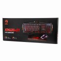 Marvo KM400, Zestaw klawiatur + mysz i podkładka dla graczy, CZ/SK, do gry, membranowa typ przewodowa (USB), czarna, podświetlon