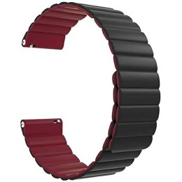 Beline pasek Watch 20mm Magnetic czarno-czerwony black/red
