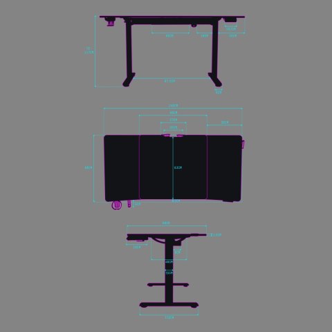 ULTRADESK Biurko dla gracza LEVEL V2, 140x68cm, 72-117cm, elektycznie regulowany, z podkładką pod mysz XXL, uchwyt na słuchawki 