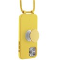 Etui JE PopGrip iPhone 12/12 Pro 6,1" żółty/rabbit`s paw 30089 (Just Elegance)
